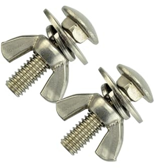 KIXZSAZ Bulloni con Viti a Farfalla, Dadi ad Alette, Piastra Posteriore per Immersioni Tecniche, rondelle Resistenti, Elementi di Fissaggio, Accessori Che Possono Essere serrati