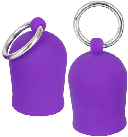 ORION Nippelsauger Nipple Suckers - erotisches Nippelpumpen-Set für Frauen und Männer, mit Metall-Ringen, für harte Brustwarzen, lila