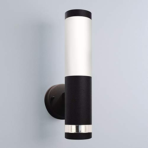 Aussenleuchte 232A2 schwarz Wandleuchte Aussenwandlampe Wandlampe Aussenwandleuchte Edelstahl E27 Fassung