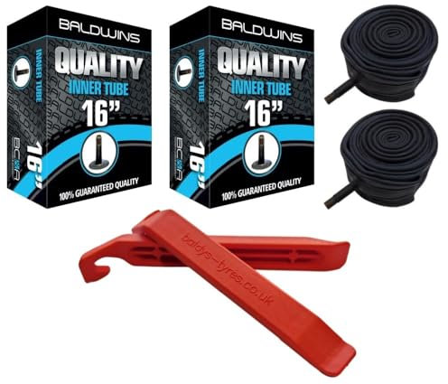 Baldwins Fahrradschlauch, 40,6 cm x 3,5 cm, Schrader-/Auto-Ventil, 2 Stück