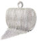 Pochette du soir pour femme, sac à main de broderie de créateur, sac à main du soir, sac de mariage, porte-monnaie pour femmes (Argent)