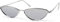 styleBREAKER Damen Cateye Sonnenbrille mit schmalem Metallrahmen, Polycarbonat Flachgläser, Retro Look, Katzenaugen Stil 09020097, Farbe:Gestell Silber/Glas Silber verspiegelt