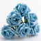 Italian Options Colourfast Artificial Foam Rose Flowers Wedding Bouquet, 5cm, Light Blue