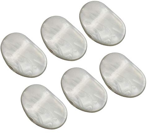 perfk 6 Stück Ersatz Mechaniken Knöpfe Stimmwirbel Button für Gitarre, Weiß