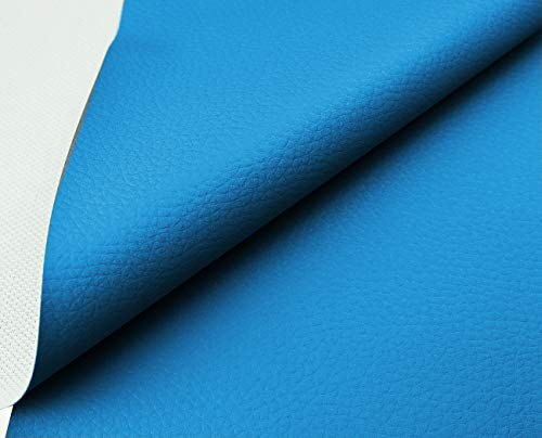 Kunstleder Möbel Textil Meterware Polster Stoff PVC (Hellblau)