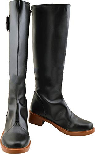 GSFDHDJS Cosplay Stiefel Schuhe for Black Butler Ciel Phantomhive Black Long