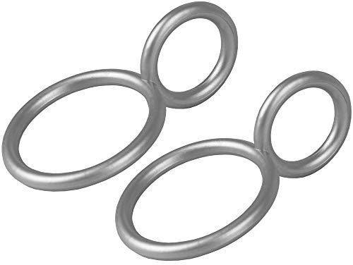 Bestlivings Dekoringe 6er Pack für Gardinen Querbehang in Silber matt, Drapieringe für Vorhänge, Dekoschals - Typ A