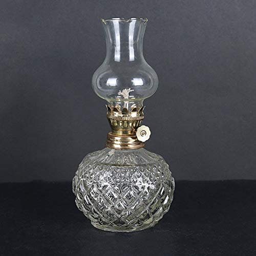 Pumpne Glas Kerosin-Lampe Klassische Öllampe Start Notlicht Stromausfall Antike Petroleumlampe Round Body Butter-Lampe for Buddha-Licht Vintage Oil Lampe-Laterne