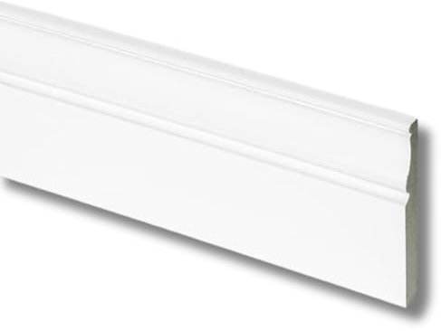 Plinthe Ducale laquée blanche classique, blanc 100 x 12 mm