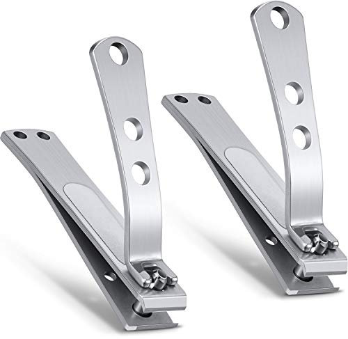 2 Pièces Coupe-Ongles à Bord Droit, Ensemble de Coupe-Ongles, Coupe-Ongles Solides, Coupe-Ongles de Large Mâchoire Large pour Ongles Épais et Coupe-Ongles pour Hommes
