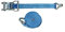 Zurrgurt DIN EN 12195-2 L.4m B.35mm m.Ratsche+Spitzh.LC U 2000 daN PROMAT