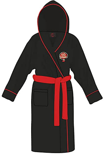 Rod Stewart Bademantel Cherries Logo Nue offiziell Schwarz super soft fleece S