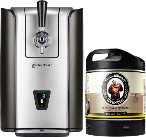 Pack PerfectDraft Pro Zapfanlage mit Fass Bier 6L (Franziskaner) - Geschenkidee