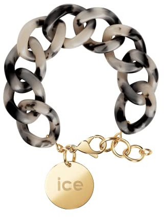 ICE Jewellery - Chain Bracelet - Wild - Kettenarmband mit XL-Maschen für Frauen, geschlossen mit einer goldenen Medaille (021231)