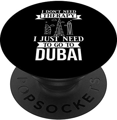 Dubai United Arab Emirates Uae City Skyline Karte Reise PopSockets mit austauschbarem PopGrip