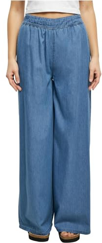 Urban Classics Damen Ladies Light Denim Wide Leg Pants