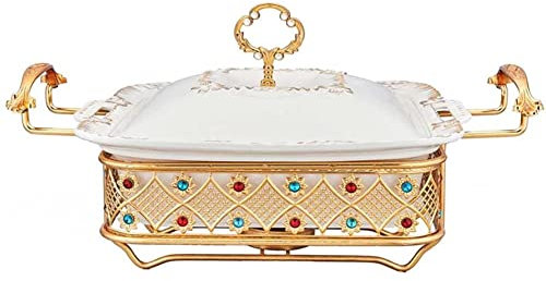 Lebensmittelwärmer Keramikbuffetofen, Essen Heizung Behälter Tisch Offene Feuer Heizung Trockener Topf Alkoholherd, Mehrzweck-Haushaltssuppe Trockentopf Geschirr (Color : B, Size : 1.5L)