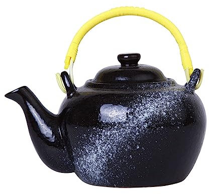 Moontea Teiera Cinese per la Degustazione del tè e Infusi - Teiera in Porcellana Artigianale di Alta qualità - Design Antico - 600 ml