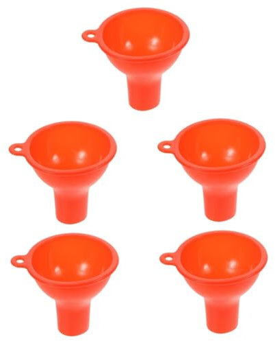 minkissy 5pcs Dog Food Funnel Wide Mouth Funnel for Dogs Silicone Transferring Liquids Tool