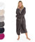Blumtal Bademantel Damen Frottee in L aus 100% Baumwolle - OEKO-TEX zert. Sauna Bademantel Damen Baumwolle aus Velour & Frottier- extra saugstarke Bathrobe Women - Morgenmantel - Anthrazit/Grau