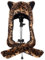powerking Plüsch Neuheit Tier Hut,3 in 1-Funktion Faux Pelz Volle Tier Kapuze Hut Winter Warmer Cap