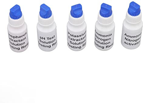 Boden Test Kit, Test Lösung mit Echtzeitmessung für Stickstoff-Phosphor-Kalium im Gartenbau, Bodentest Kit zur Identifizierung von Düngemitteln und Korrekturmittel