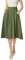 Belle Poque Damen Plus Größe A-Linie Rock Vielseitig Grün Faltenrock für Strandurlaub Grün BP0926S24-04 XXL