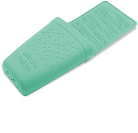 Silicone Holder for Hair Straightener, Heat Resistant Pouch Organizer, Silicone Hair Iron Mat, Curling Iron Holder,Hot Tools Organizer for Flat Iron #Grey#Rose Red#Black#Purple#Mint Green