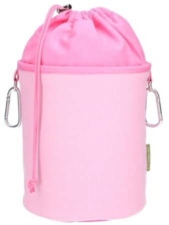 trendfinding Sac à Pinces à Linge en Tissu Canvas avec 2 mousquetons pour 200 Pinces à Linge, Extra Grand et Solide, Rose Pink