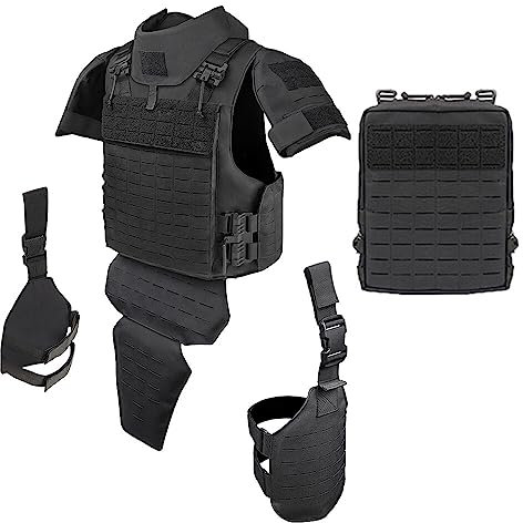 BAUBAUPLAY Taktische Weste Herren, Militär Plattenträger Weste MOLLE Combat Weste, Militär Airsoft Paintball Einstellbar Einsatzweste Tactical Vest für Camping Wandern CS Outdoor Training