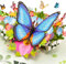 Hierein Pop Up Karte Geburtstag, Blauer Schmetterling und Blumendesign Geburtstagskarte 3D mit Umschlag, Schön und Einzigartig Geburtstagskarte Frau für Mutter Ehefrau Freundin Schwester Tochter