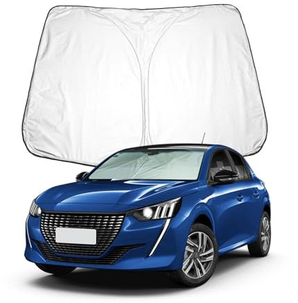 BIXUAN 208 GT Line Parasol Compatible con Peugeot 208 E-208 2019-2024 2025 Parabrisas para el Coche Cubierta Parabrisas Parabrisas Parabrisas Bloqueado UV Cubierta Plegable
