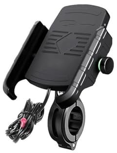 ASBVRJF Phone Holder with Quick Release For Moto Motorbike Smartphone Mount Wireless Charging Cradle Support Cellphone Stand Deelife Motorcycle Mobile Phone Holder Handlebar Clamp(Wireless Charger)