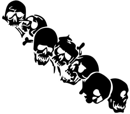 Generisch Reflektierende Autoaufkleber, wasserdichte Autoaufkleber,Wasserfeste Halloween-Totenkopf-Aufkleber - Kratzfeste, Coole Auto-Aufkleber, Horror-Motorrad-Aufkleber für Pendler und Reisen