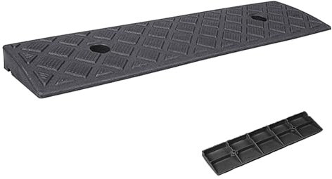 Rampes de Bordure D'AlléE Hauteur 3 cm Rampe de Seuil Portable Rampes Plastique de Trottoir pour Fauteuil Roulant Vélos Scooters Motos(Black)