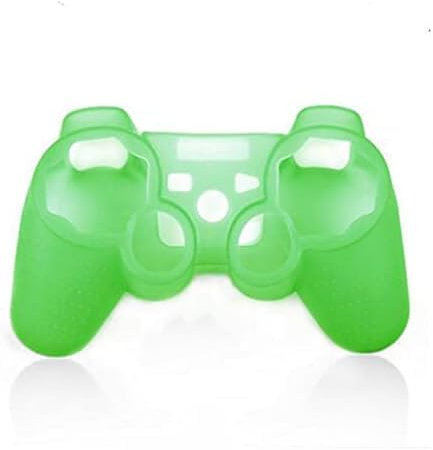 ZHHSUNY Custodia morbida in silicone per controller PS-3 Custodia protettiva in gomma gel (verde)