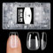 TOMICCA Extra Short Coffin Nail Tips, 240Pcs Half Matte Full Cover Clear Soft Gel Tips, Acrylic for Nail Extension Long Last Fake nails for Manicure Art DIY Home, 15 Sizes