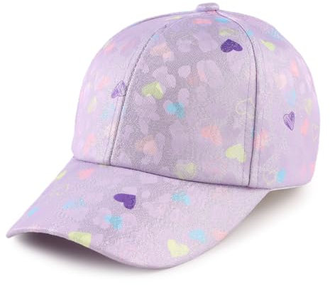 MniJiza Kindermütze Mädchen Sommer Sonnenhut Für Mädchen Katze Floral Schmetterlinge Baby Mütze (4-8Jahre, Lila Herz)
