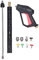 Oreilet Hochdruckreiniger-Pistolen-Set mit Verlängerungsstab, Hochleistungs-Waschpistole mit M22-14 M22-15 3/8 Zoll Adaptern, 5 Düsenspitzen, 4000PSI Hochdruckreiniger-Ersatzzubehör