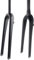 Forcella ammortizzata 700C Gravel Road Bike Forcella completamente in fibra di carbonio Ciclocross Corsa Freno a disco piatto Forcella anteriore rigida dritta Forcella conica per bici (conica opaca)