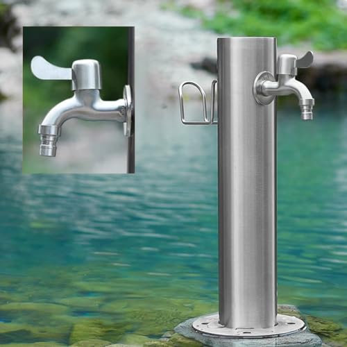Rubinetto da esterno in acciaio inox, resistente al gelo, rubinetto dell'acqua da giardino per una facile irrigazione e per appendere il tubo