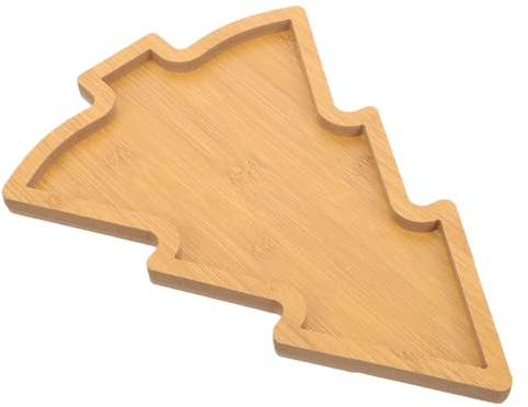 Sewroro Bandeja Para Servir Con Forma De Árbol De Navidad Tabla De Charcutería De Madera De 10 90 X 7 66 Pulgadas Plato Grande Para Servir Queso Bocadillos Aperitivos Postres Estilo B