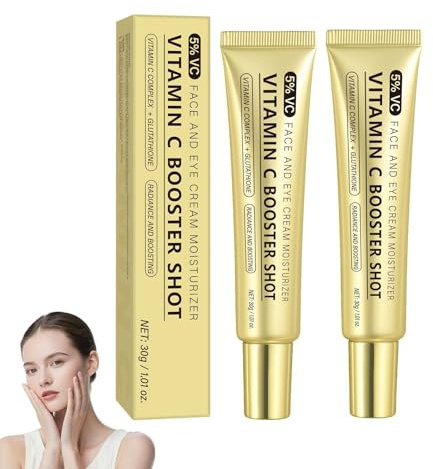5% Vc Augencreme reduziert Schwellungen und Augenringe sofort, Retinal Augencrem, Spendet Intensive Feuchtigkeit, effektiv gegen Schwellungen, Anti-Aging-Feuchtigkeitspflege - 30 ml (2PC, 30ML)