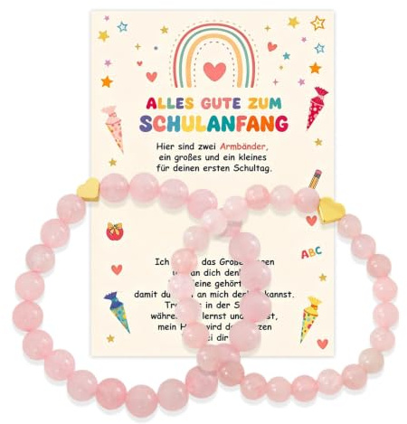 YOUDRN Mutter Tochter Armband Einschulung Geschenke, 2026 Schulkind Armband