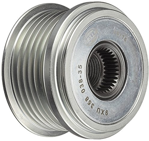 HELLA 9XU 358 038-351 Generatorfreilauf - Gewindemaß: M16x1,5 | Anzahl der Rillen: 6 - mit Kappe