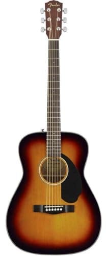 Fender CC-60S Konzert-Akustikgitarre, Walnussgriffbrett, 3-Tone Sunburst, Inklusive kostenloser virtueller Kurse auf Fender Play