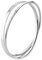 Mecool S990 Solid Sterling Silver Polished and Textured Twisted Bangle Bracelet for Women 6.7cm