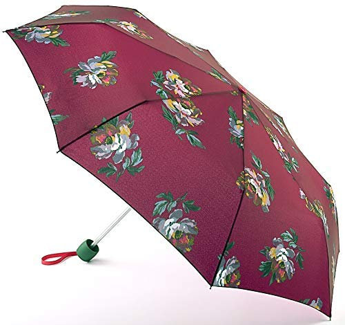 Joules Heritage Regenschirm mit Tasche, Design: Pfingstrosen, zusammenklappbar, Minilite-Design, kompakte Handtaschengröße