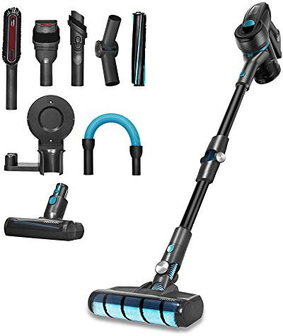 Cecotec Aspirador Escoba Sin Cable Conga Rockstar 500 Ultimate Ergoflex, 430W y 24 KPA, Sin Bolsa, 3 en 1: Vertical, Escoba y de Mano, Motor, Digital, Tubo Flexible, hasta 65 min de Autonomía