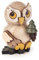 Kuhnert Eulenkind mit Baum Dekofigur Original Erzgebirge Handarbeit Holzfigur Eule in modernem Design Sammlerfigur Eule Dekorationsfigur Mini-Eule Deko Eule